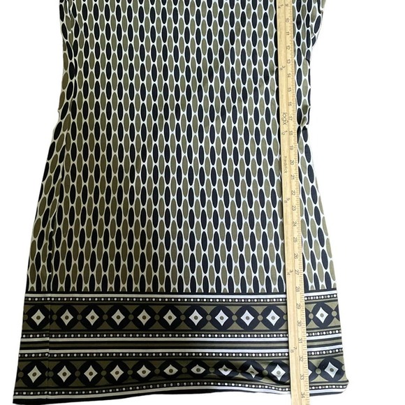 Michael Kors Green and Blue 3/4 Sleeve Shift Dress Size 8 - Picture 9 of 9